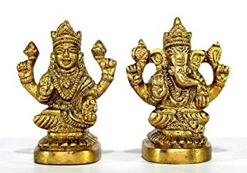 A brass Ganesha Ganpati Laxmi Lakshmi idol statue is a decorative piece made from brass that depicts the Hindu deities Lord Ganesha and Goddess Laxmi Lord Ganesha is known as the remover of obstacles and the god of beginnings while Goddess Laxmi is the goddess of wealth and prosperity